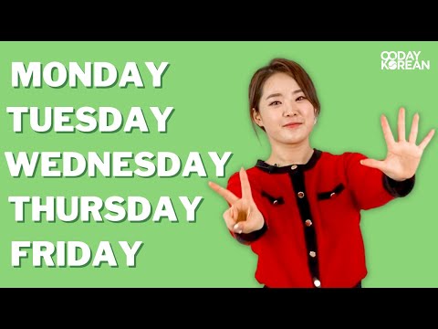 DAYS OF THE WEEK in Korean (weekdays, weekends, + special meanings)