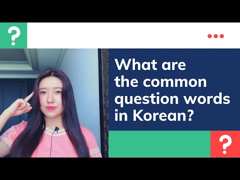 What are the common question words in Korean?
