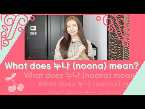 What does 누나 (noona) mean?