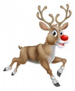 One of Santas Cute Christmas Cartoon Reindeer