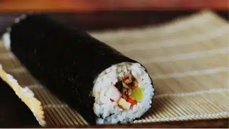 Korean street food baby kimbap