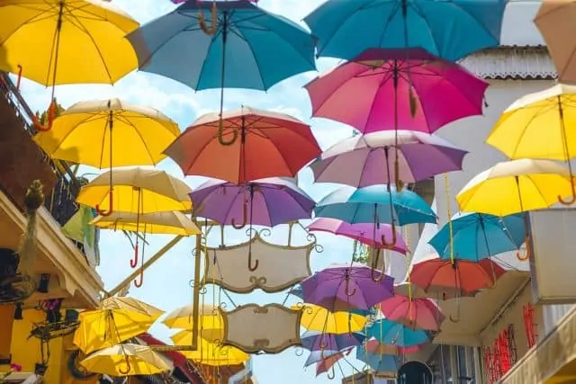 colorful umbrellas