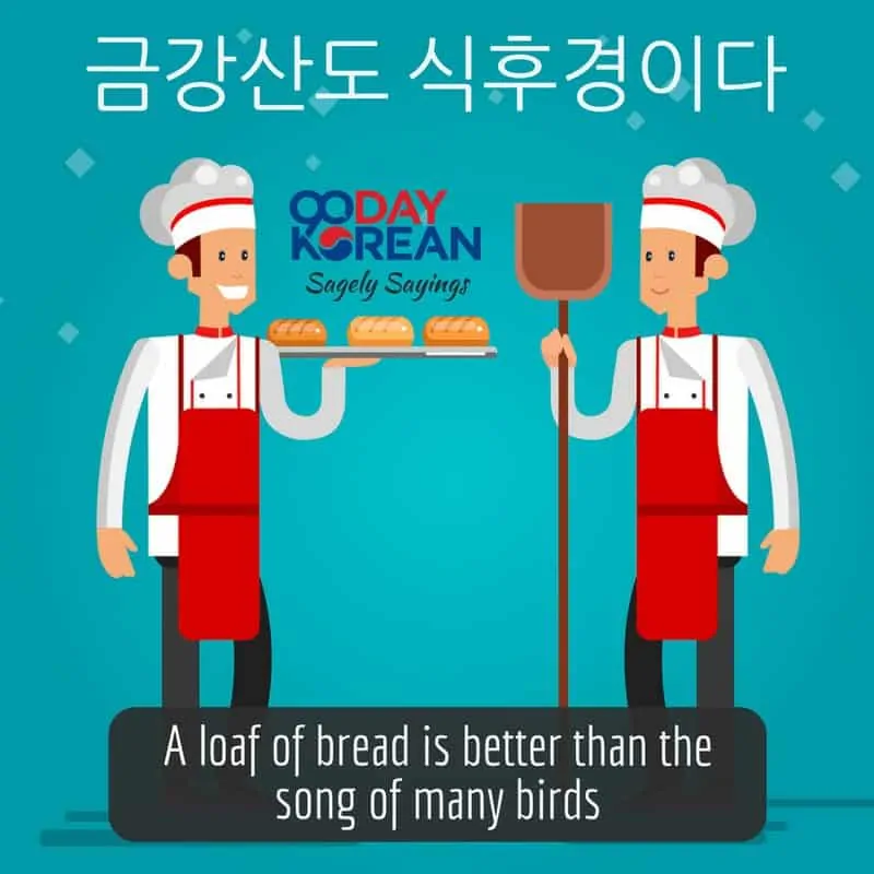 A loaf of bread is better than the song of many birds