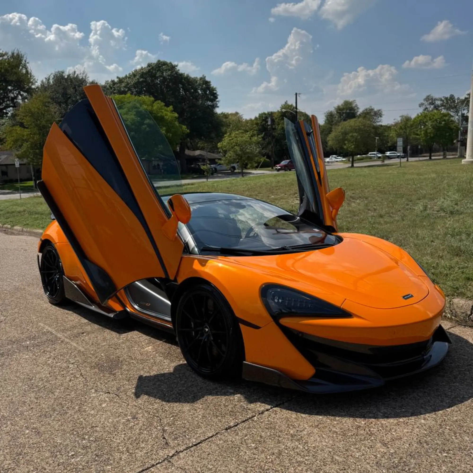 Detailed vehicle exterior with tire shine