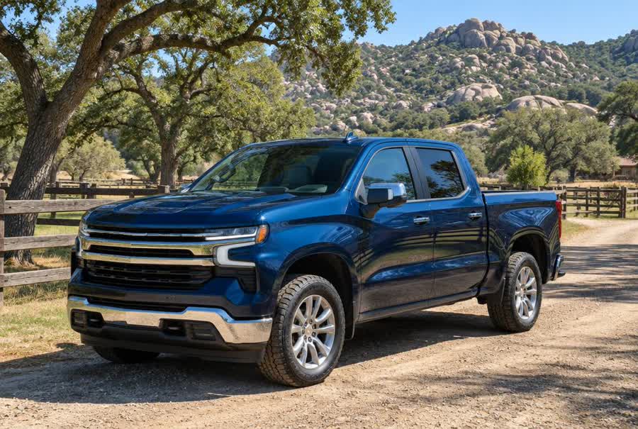 Mobile car detailing Alpine CA — detailed truck on a rural property