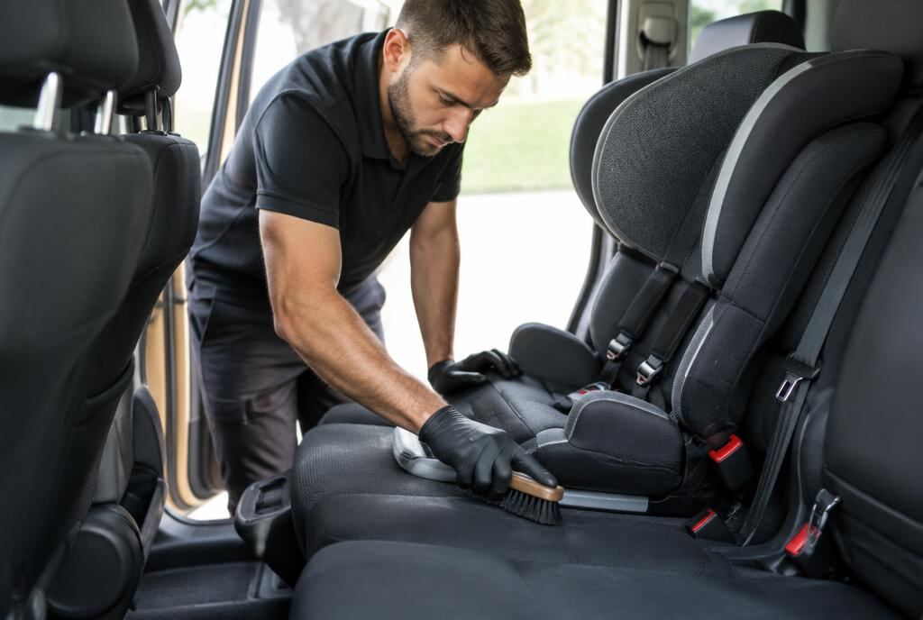 Technician detailing a car in 4S Ranch