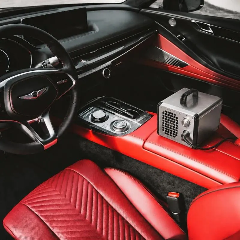 Ozone treatment inside a customer's vehicle