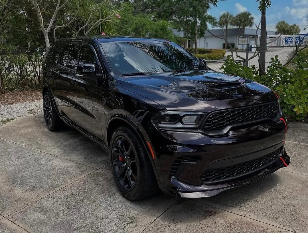 Detailed black performance SUV