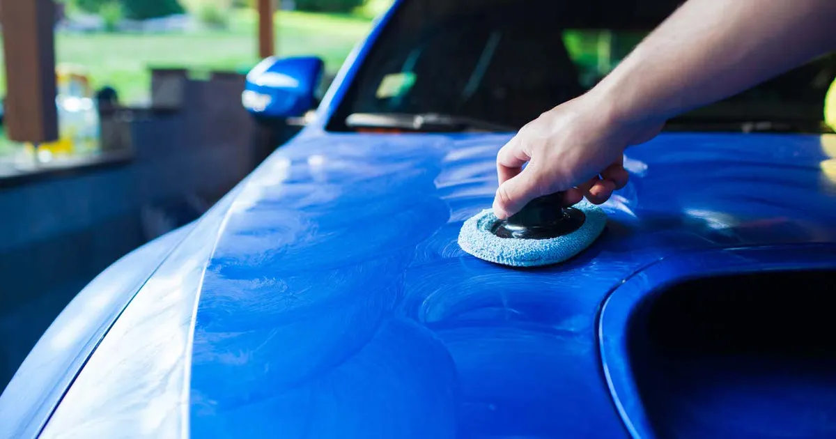Hand wash and wax on a customer's vehicle